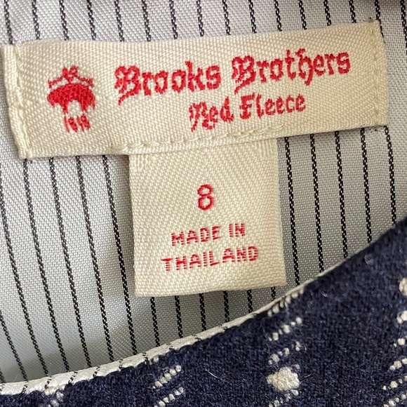 Brooks Brothers Navy Dress with White Dots - Picture 2 of 6